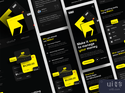 BENKUY - 响应式金融登陆页面(BENKUY - Finance Landing Page Responsive)