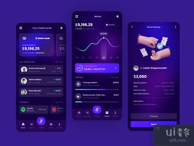 金融移动应用UI/UX概念(Finance Mobile App UI/UX Concept)