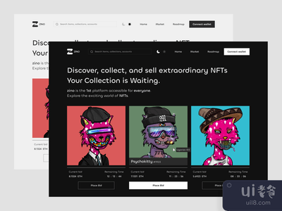 NFT网站登陆页面 (zino)(NFT Website Landing Page (zino))