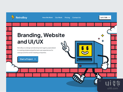 ? RetroBoy - 创意机构登陆页(? RetroBoy - Creative Agency Landing Page)