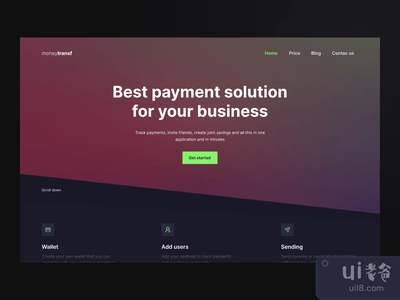 Moneytransf登陆页面(Moneytransf Landing page)