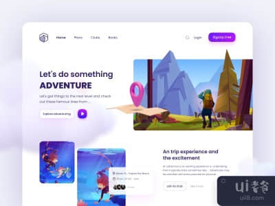 旅行和冒险的应用程序 UIX设计(Travel & Adventuring App UIX Design)