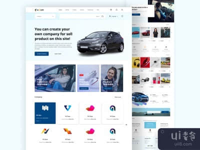 电子商务物流服务登陆页面UI设计(E-Commerce Logistic Service Landing Page UI Design)