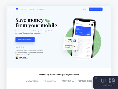 金融科技SaaS登陆页(Fintech SaaS Landing Page)
