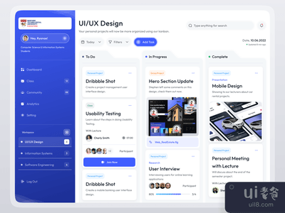 学生项目管理仪表板(Student Project Management Dashboard)