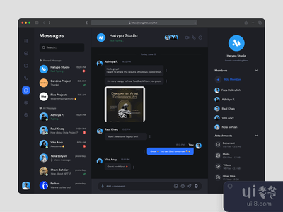 Mengchat - Messanger仪表板概念(Mengchat - Messanger Dashboard Concept)