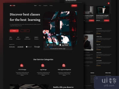 公司主页 UI UX设计 Figma(Company Homepage UI UX Design Figma)
