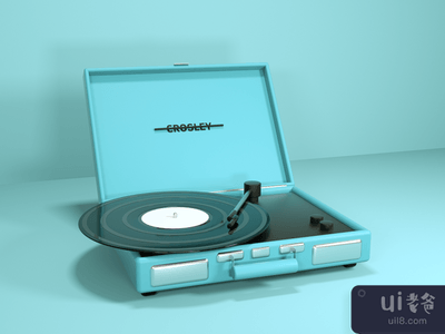 3D复古唱片机(3D Retro Record Player)