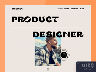 作品集着陆页页眉(Portfolio Landing Page Header)