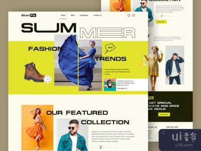 现代时尚着陆页(Modern Fashion Landing Page)