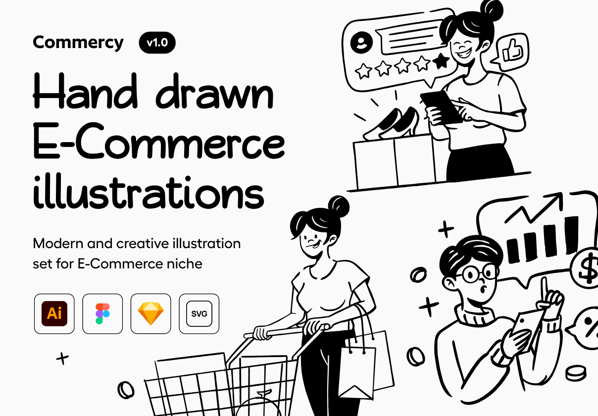 Commercy - 电子商务插图集 (Commercy - E-Commerce Illustra