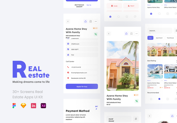 房地产应用UI工具包 (Real Estate Apps UI KIT)