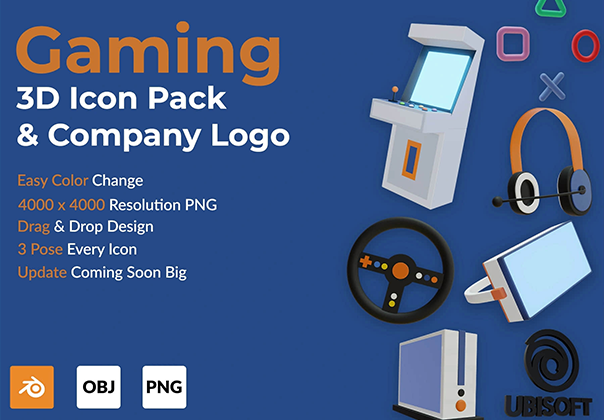 3D游戏图标集 (3D Game Icon Set)