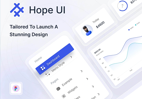 HOPE UI - 管理仪表板UI套件 (HOPE UI - Admin Dashboard UI