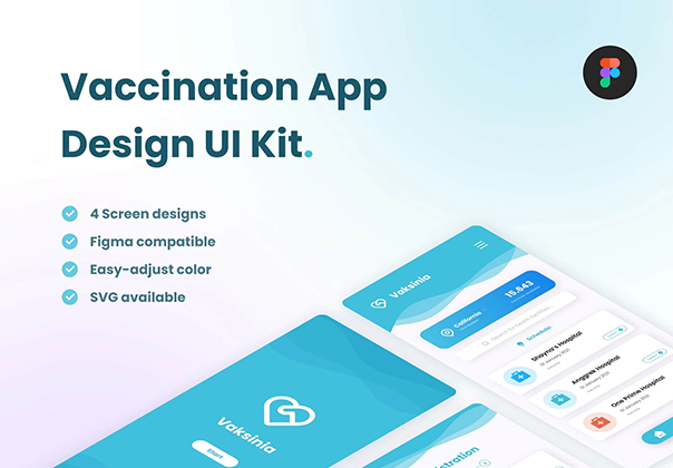Vaksinia - 疫苗接种应用程序设计UI套件 (Vaksinia - Vaccination