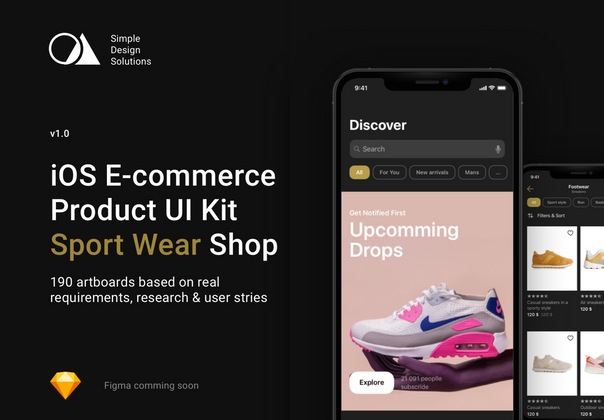 iOS电子商务产品UI包 (iOS E-commerce Product UI Kit)