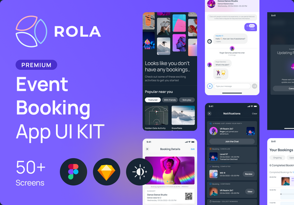 ROLA - 事件应用程序iOS UI Kit (ROLA - Event App iOS UI K