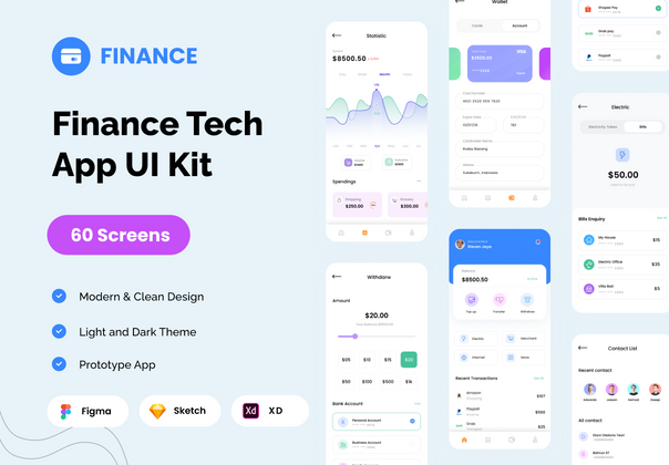 金融科技应用UI包 (Fintech App Ui Kit)