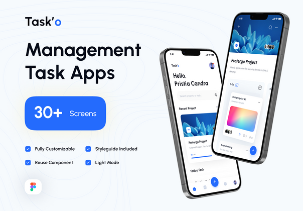 Task'o - 管理任务应用程序UI Kit (Task'o - Management Task Apps UI Kit)