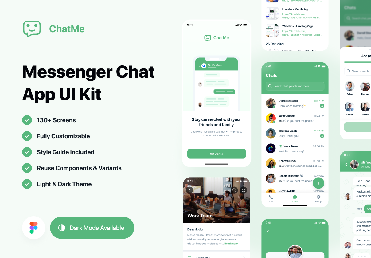 Chatme - 信使聊天软件UI包 (Chatme - Messenger Chat App UI Kit)