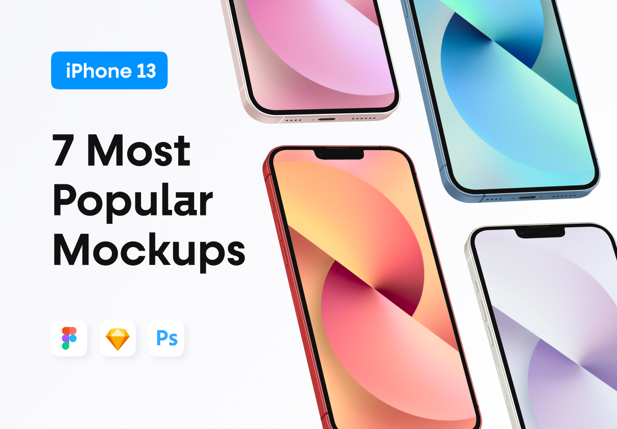 7个顶级的iPhone 13模拟图 (Top 7 iPhone 13 Mockups)