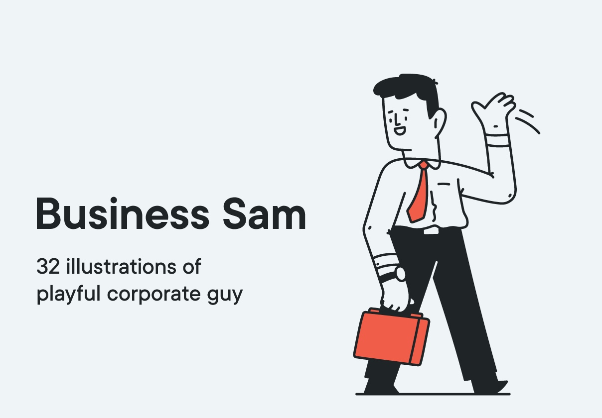 商业萨姆 - 插画包 (Business Sam - illustration pack)
