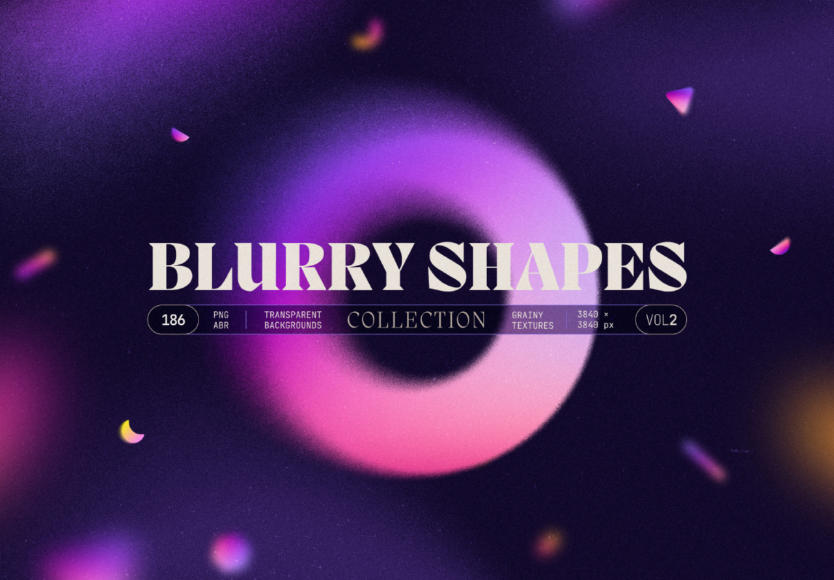 模糊的梯度形状集合 (Blurry gradient shapes collection)