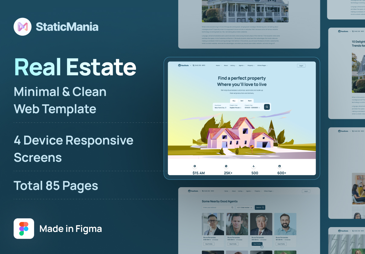 RealStatic - 真实状态网站设计 (RealStatic - Real State Website Design)