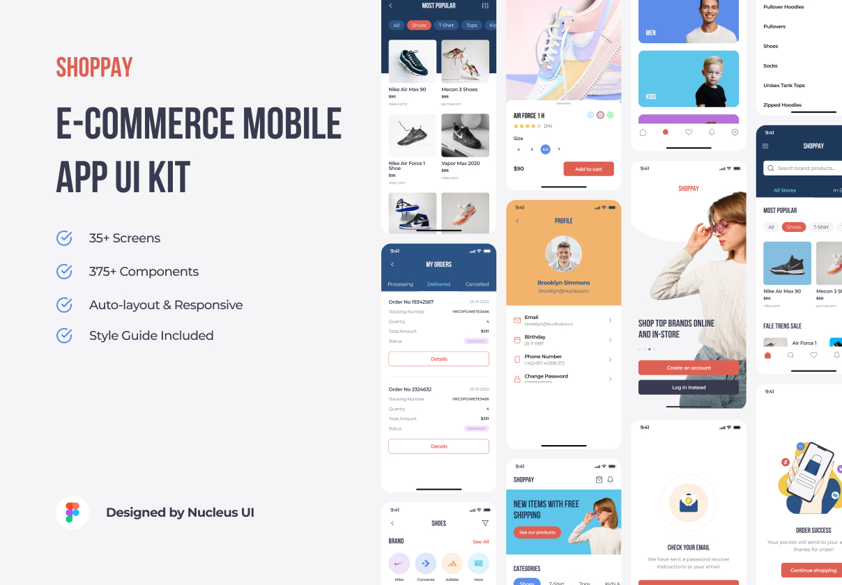 SHOPPAY - 电子商务和在线商店移动应用UI Kit (SHOPPAY – Ecommerce and Online Store Mobile App UI Kit)