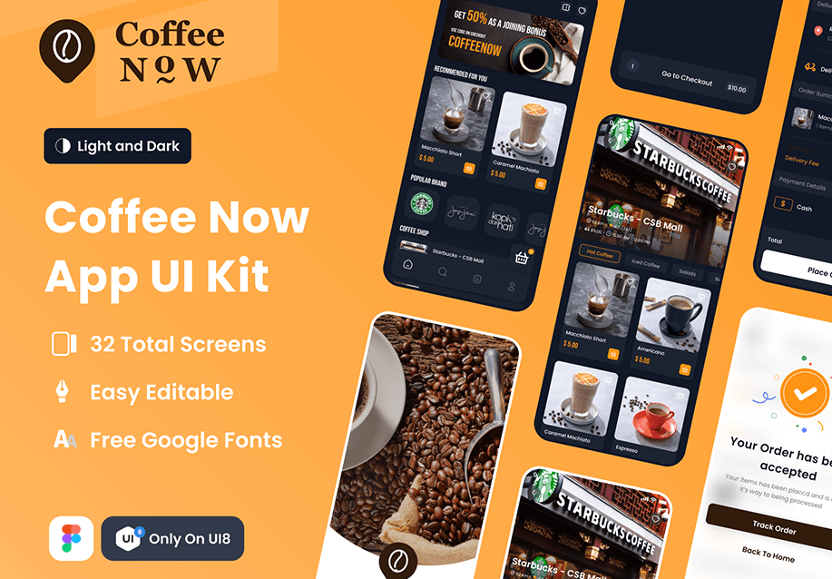 Coffee Now App UI Kit (Coffee Now App UI Kit)