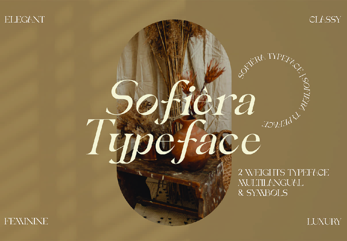 Sofiera - 豪华字体 (Sofiera - Luxury Typeface)
