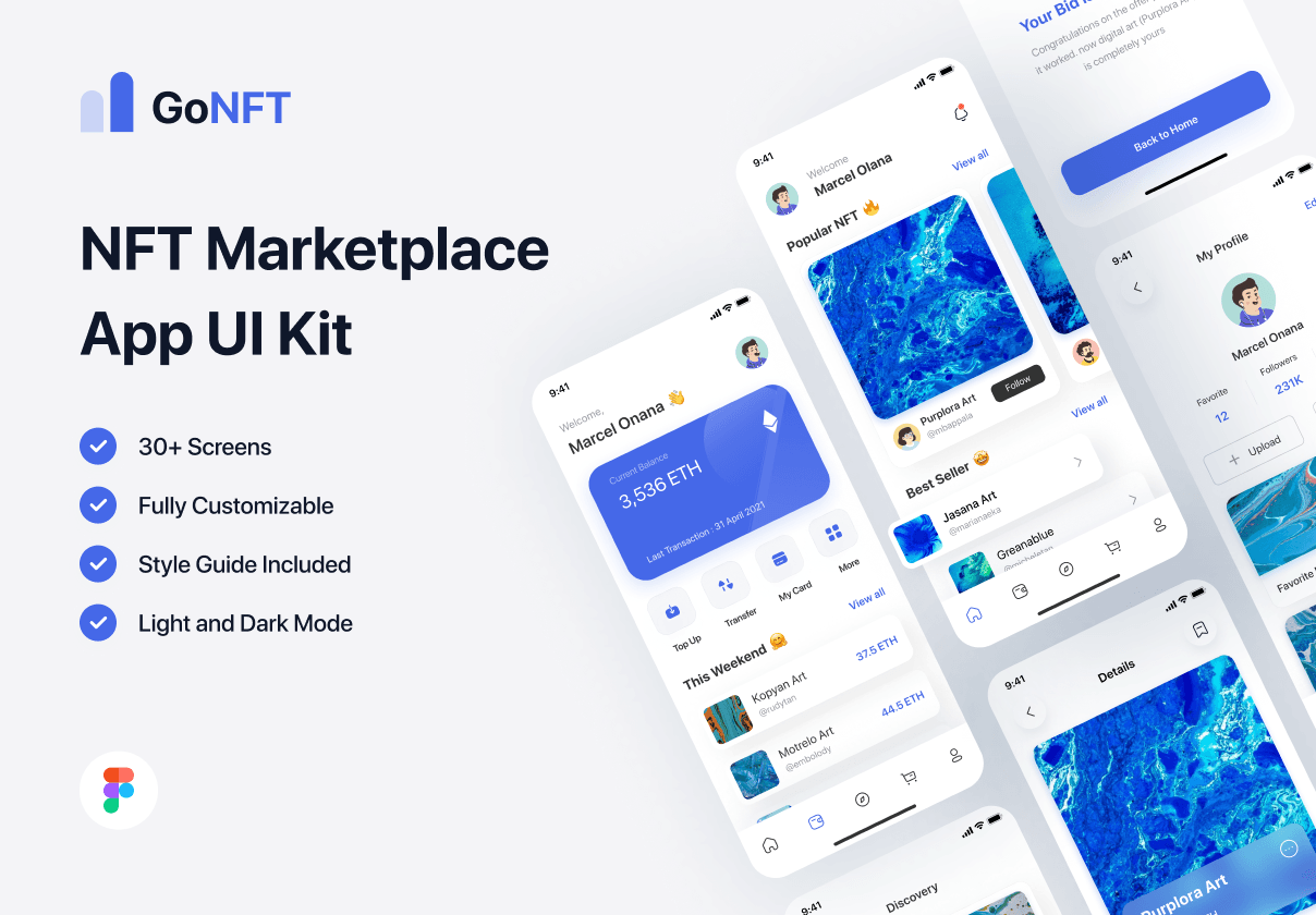 GoNFT - NFT市场移动应用 (GoNFT - NFT Marketplace Mobile App)
