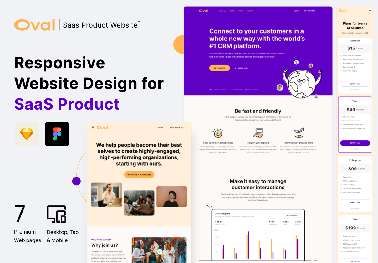 欧华SaaS平台着陆页4 (Oval SaaS Platform Landing Page 4)
