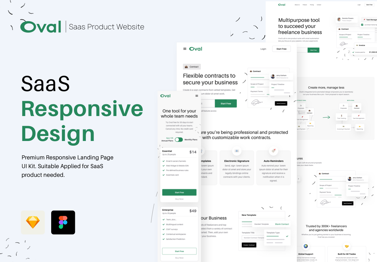 欧华SaaS平台着陆页3 (Oval SaaS Platform Landing Page 3)