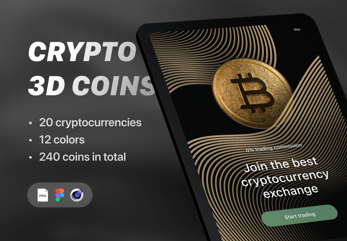 三维加密钱币 (Crypto 3D Coins)