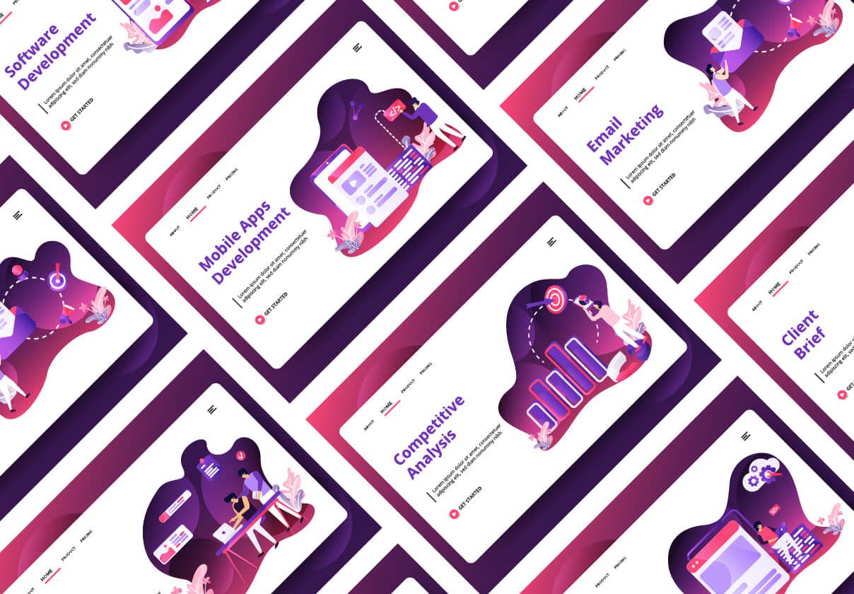 媒体广告集插图第2卷 (Media Advertising sets Illustration vol 2)