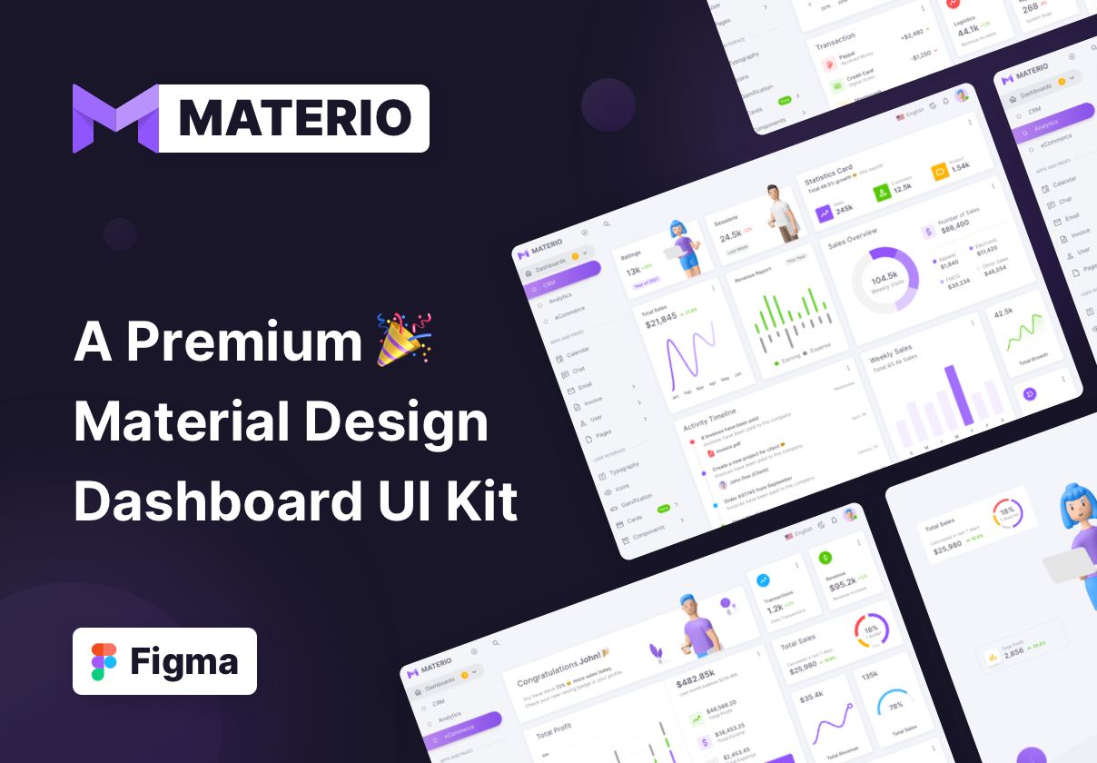Materio - 管理仪表板UI套件 (Materio - Admin Dashboard UI Kit)