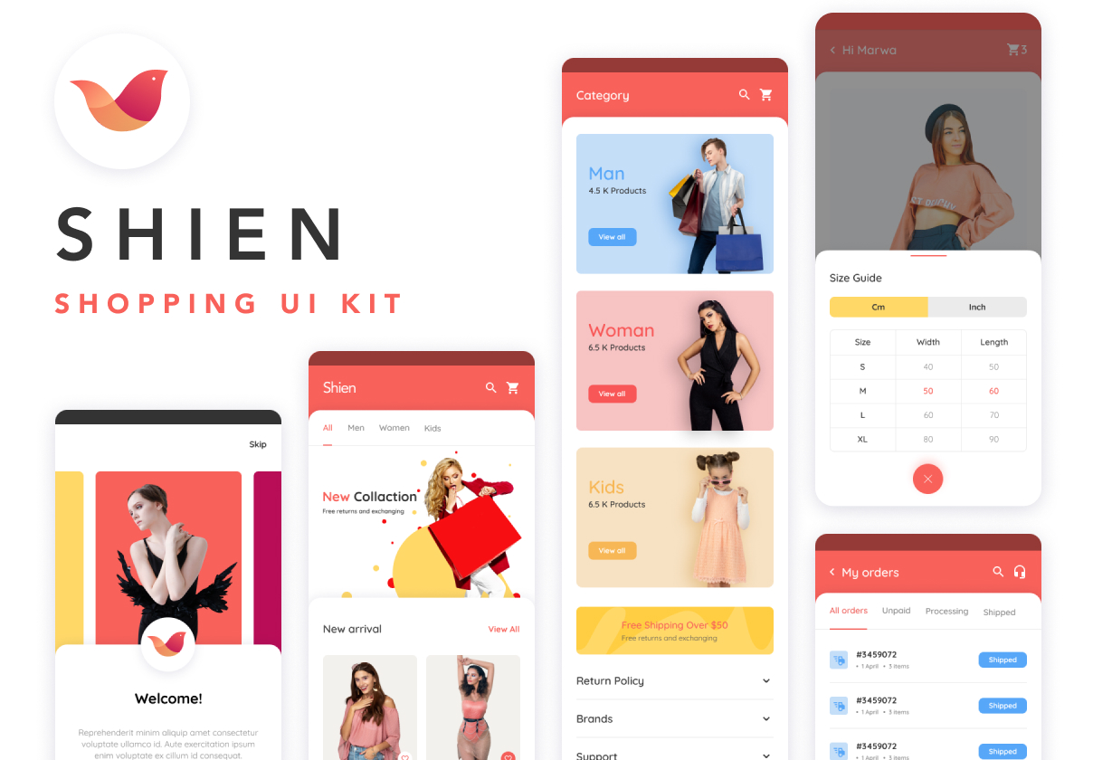 诗恩电子商务UI包 (Shien E-commerce UI Kit)
