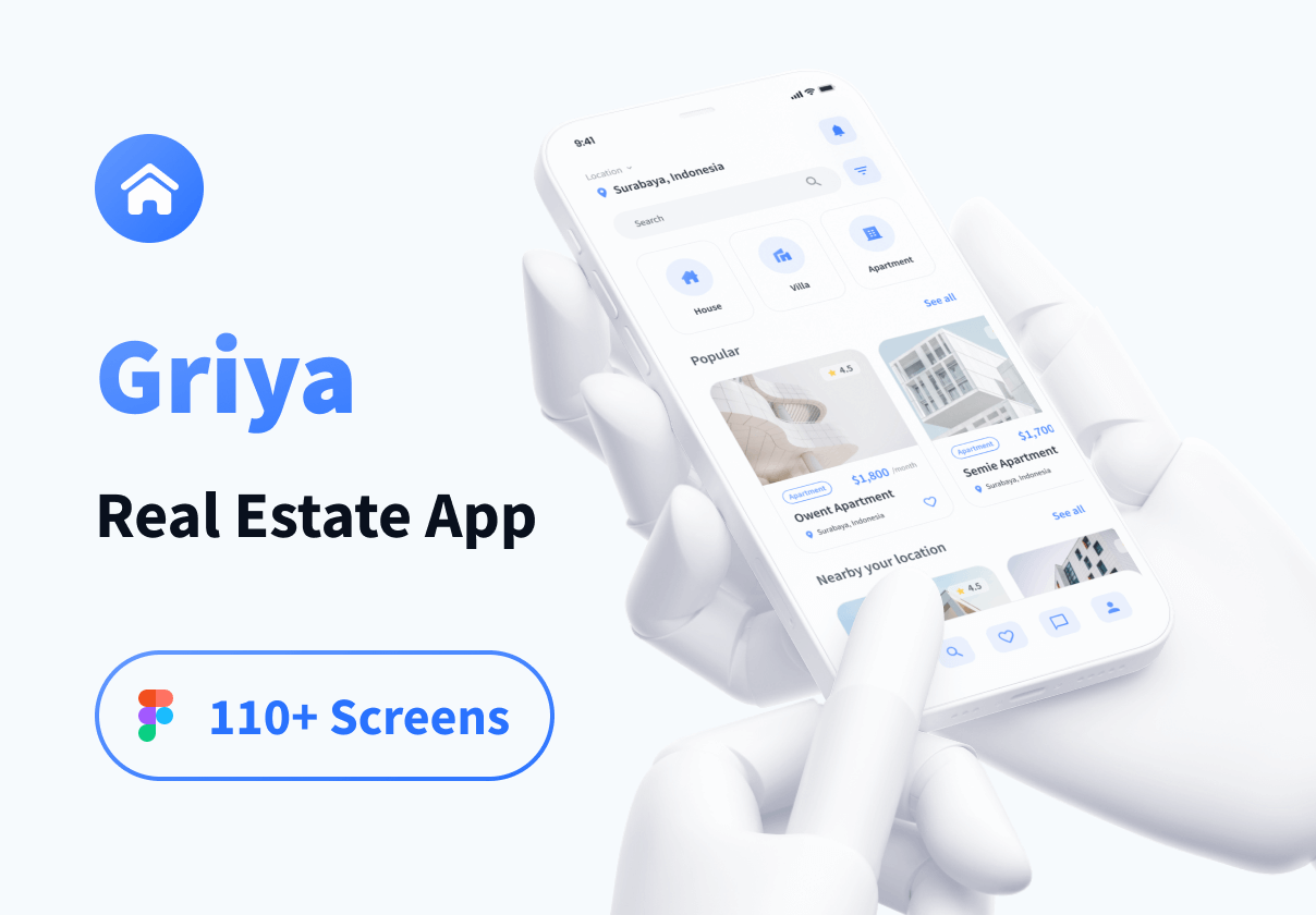 Griya - 房地产应用UI套件 (Griya - Real Estate App UI Kit)