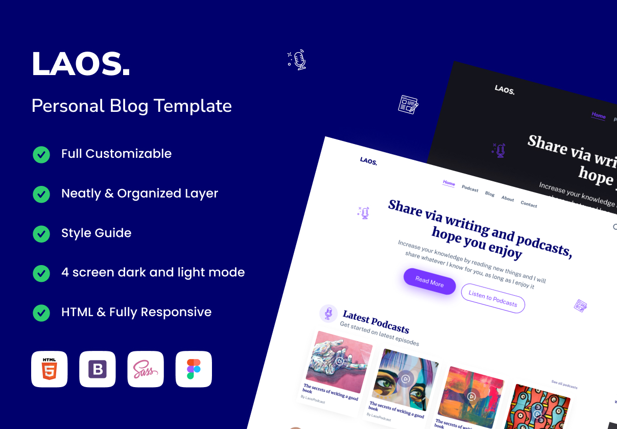 老挝 - 高级个人博客 (Laos - Premium Personal Blog)
