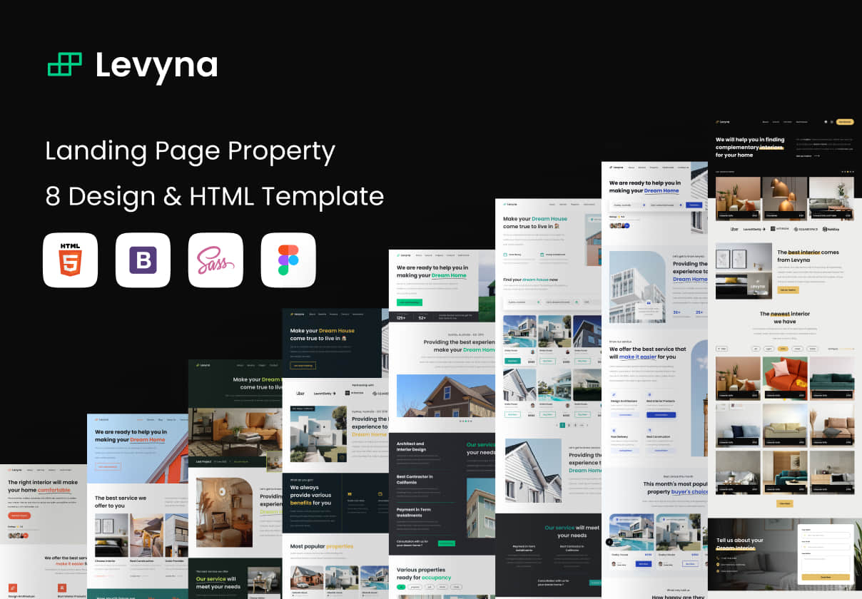 Levyna 批量登陆页面属性-设计_HTML模板 (Levyna Batch Landing Page Property - Design & HTML Template)