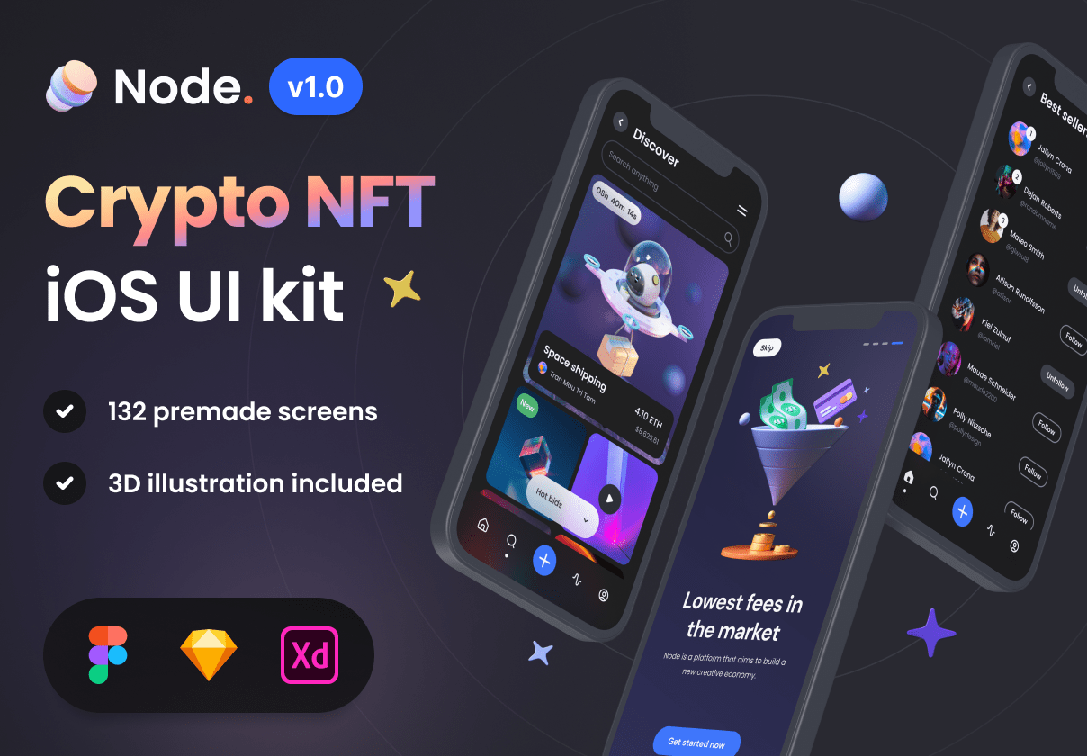Nove - 125个iOS模板的移动UI套件 (Nove - Mobile UI Kit of 125+ iOS Templates)