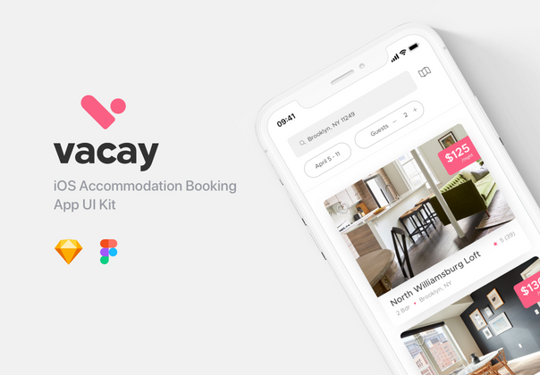 假期住宿预订UI套件 (Vacay Accommodation Booking UI Kit)