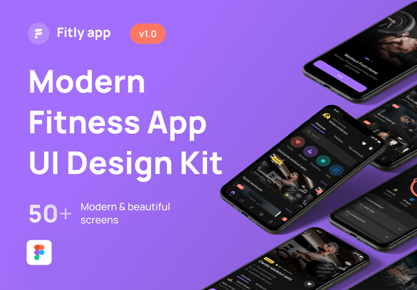 Fitly-现代健身_健康追踪器应用UI套件 (Fitly- Modern Fitness _ Health Tracker App UI Kit)