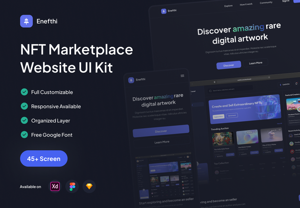 Enefthi - NFT市场网站 (Enefthi - NFT Marketplace Website)
