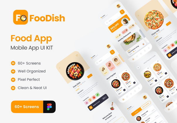 Foodish食品应用UI KIT (Foodish Food App UI KIT)