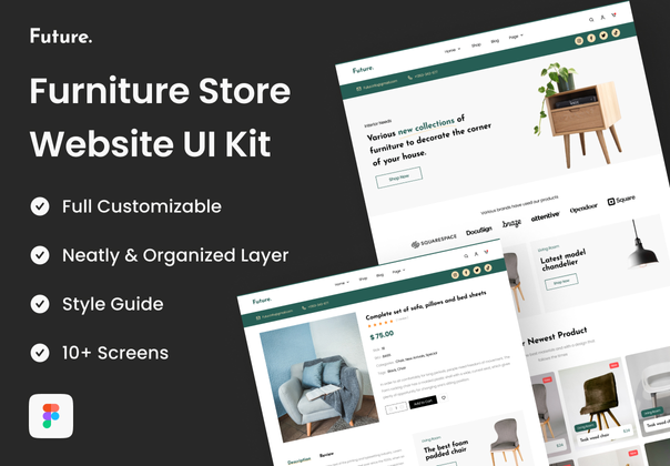 Future - 家具店网站UI套件 (Future - Furniture Store Website UI Kit)
