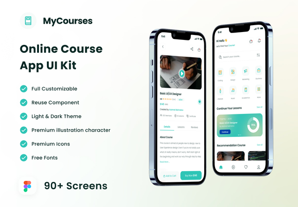 我的课程用户界面套件 (My Course UI Kit)
