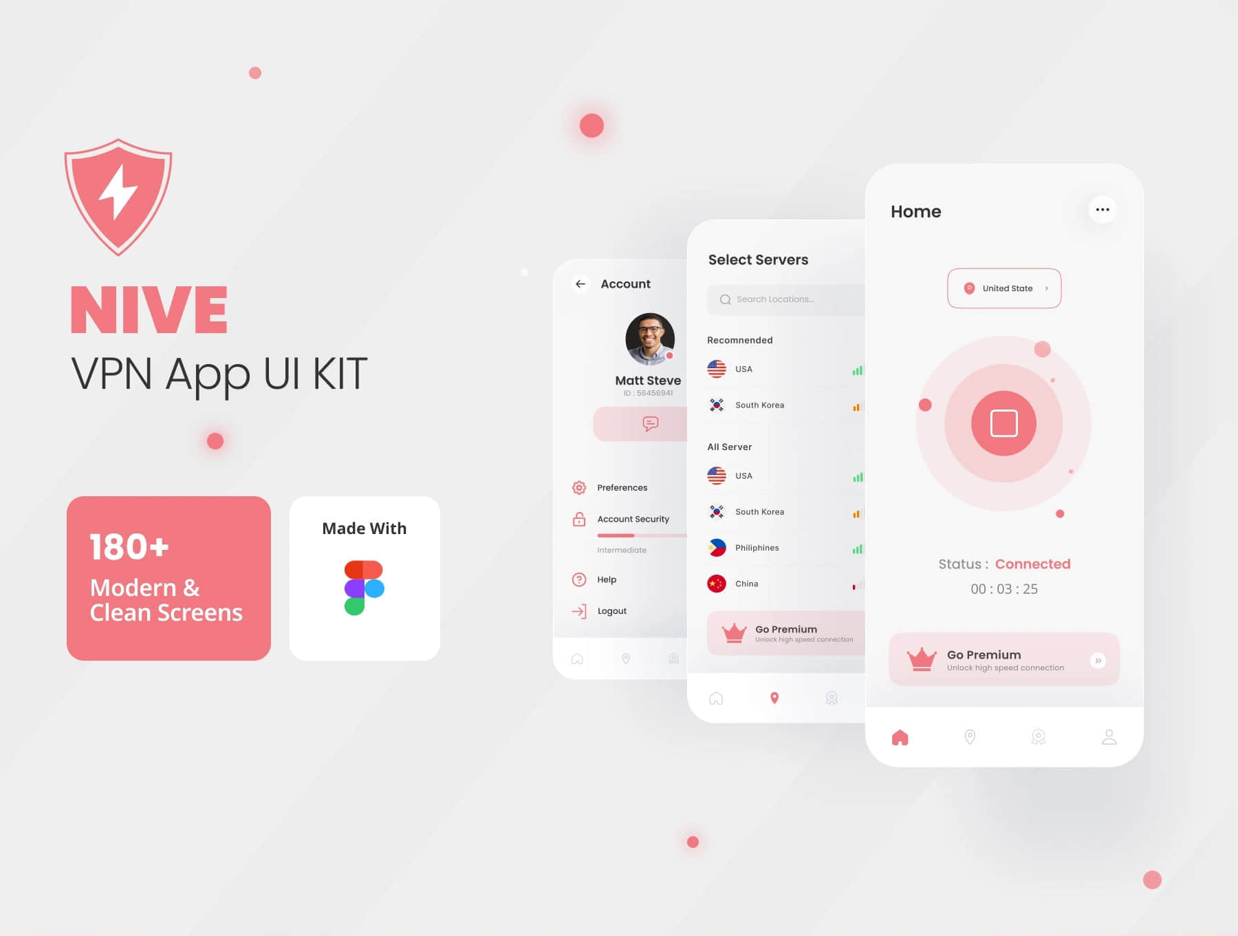 Nive - VPN应用程序UI工具包 (Nive - VPN App UI Kit)