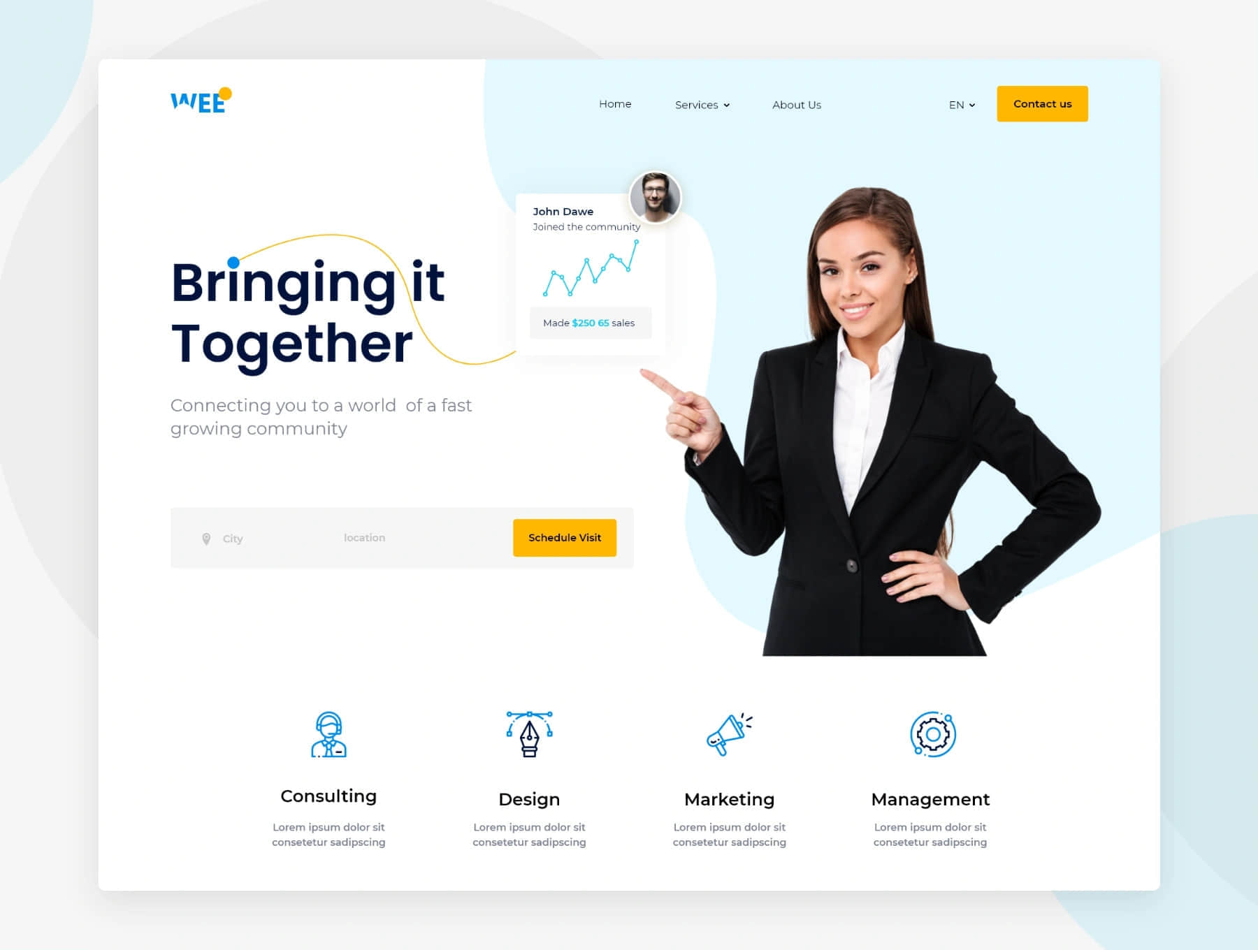 Wee登陆页模板 (Wee Landing Page Template)